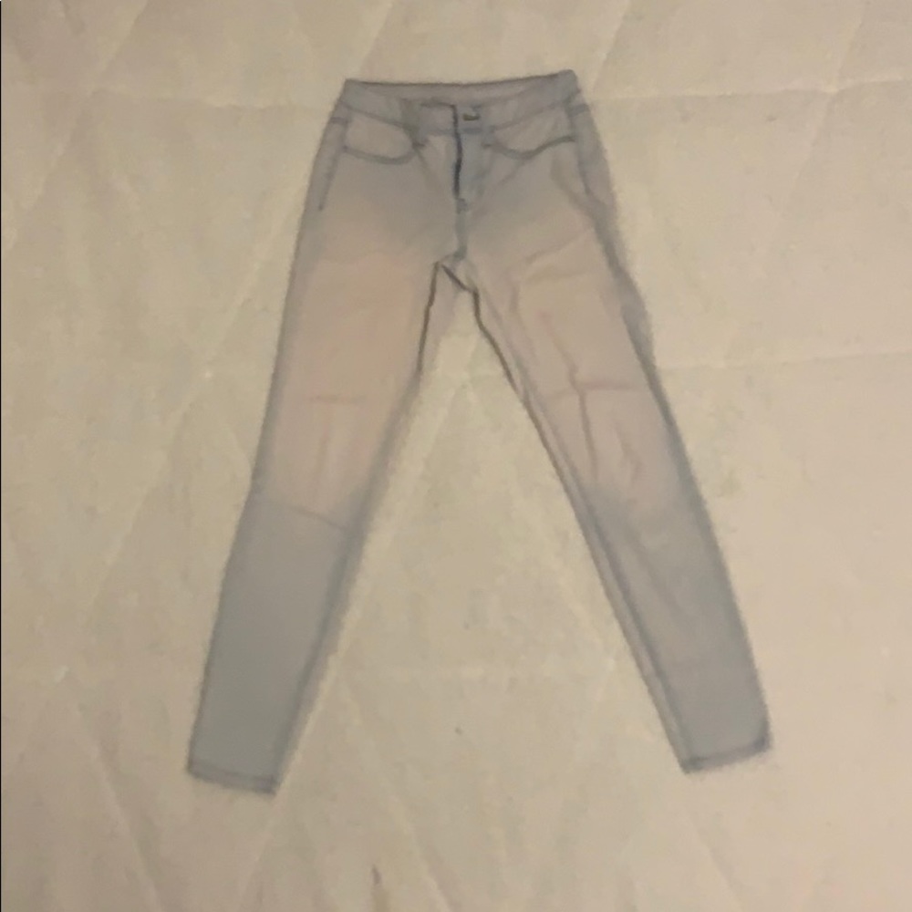 light blue jeggings